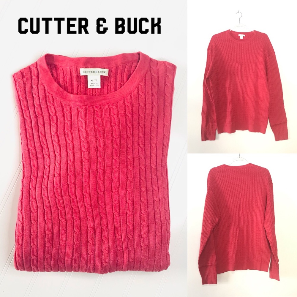 Cutter & Buck sweater coral color size XL